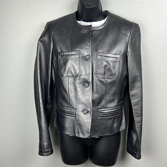 Calvin Klein Leather Metallica Jacket - size s - Picture 8 of 8